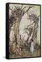 The Man in the Wilderness-Arthur Rackham-Framed Stretched Canvas