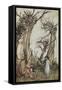 The Man in the Wilderness-Arthur Rackham-Framed Stretched Canvas