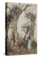 The Man in the Wilderness-Arthur Rackham-Stretched Canvas