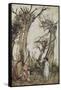 The Man in the Wilderness-Arthur Rackham-Framed Stretched Canvas