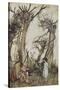 The Man in the Wilderness-Arthur Rackham-Stretched Canvas