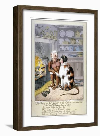 The Man of the Woods and the Cat-O'-Mountain, 1821-Theodore Lane-Framed Giclee Print