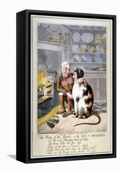 The Man of the Woods and the Cat-O'-Mountain, 1821-Theodore Lane-Framed Stretched Canvas