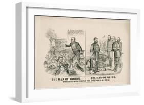 The Man of Words, the Man of Deeds, Which Do You Think the Country Needs?, 1868-John Cameron-Framed Giclee Print