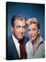 THE MAN WHO KNEW TOO MUCH, 1956 directed by ALFRED HITCHCOCK James Stewart and Doris Day (photo)-null-Stretched Canvas