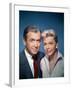 THE MAN WHO KNEW TOO MUCH, 1956 directed by ALFRED HITCHCOCK James Stewart and Doris Day (photo)-null-Framed Photo