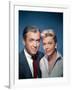 THE MAN WHO KNEW TOO MUCH, 1956 directed by ALFRED HITCHCOCK James Stewart and Doris Day (photo)-null-Framed Photo