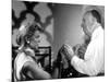 THE MAN WHO KNEW TOO MUCH, 1956 On the set, Alfred Hitchcock directs Doris Day (b/w photo)-null-Mounted Photo