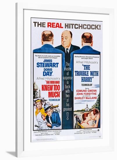 The Man Who Knew Too Much (On Double Bill Poster with the Trouble with Harry)-null-Framed Art Print