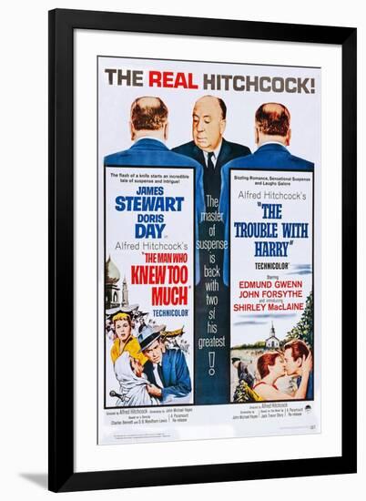 The Man Who Knew Too Much (On Double Bill Poster with the Trouble with Harry)-null-Framed Art Print