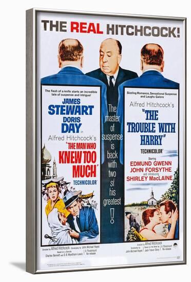 The Man Who Knew Too Much (On Double Bill Poster with the Trouble with Harry)-null-Framed Art Print