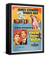 THE MAN WHO KNEW TOO MUCH, on left, from left: Doris Day, James Stewart; 1-sheet poster, 1956.-null-Framed Stretched Canvas