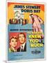 THE MAN WHO KNEW TOO MUCH, on left, from left: Doris Day, James Stewart; 1-sheet poster, 1956.-null-Mounted Art Print