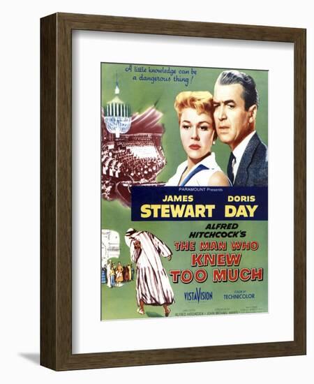 The Man Who Knew Too Much, Top Doris Day, James Stewart, 1956-null-Framed Art Print