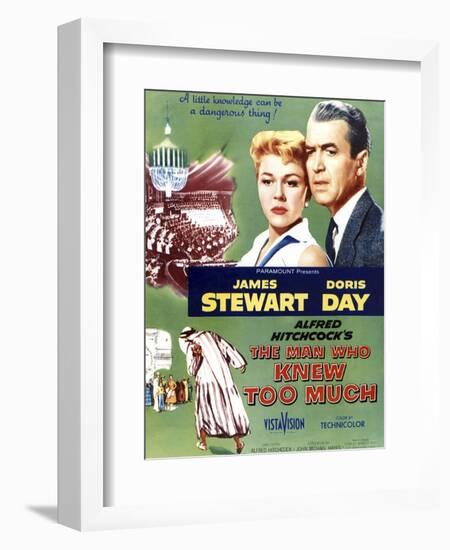 The Man Who Knew Too Much, Top Doris Day, James Stewart, 1956-null-Framed Art Print