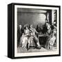 The Man Who Sat Beside Her Had His Arm Round Her Waist-null-Framed Stretched Canvas