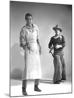 THE MAN WHO SHOT LIBERTY VALANCE, 1962 directed by JOHN FORD James Stewart and John Wayne (b/w phot-null-Mounted Photo