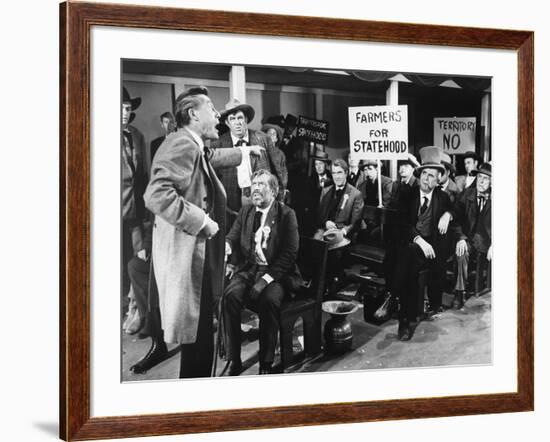 THE MAN WHO SHOT LIBERTY VALANCE, 1962 directed by JOHN FORD john Carradine, Edmund O'Brien and Jam-null-Framed Photo