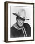 THE MAN WHO SHOT LIBERTY VALANCE, 1962 directed by JOHN FORD John Wayne (b/w photo)-null-Framed Photo