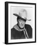 THE MAN WHO SHOT LIBERTY VALANCE, 1962 directed by JOHN FORD John Wayne (b/w photo)-null-Framed Photo