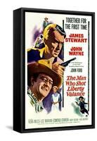 The Man Who Shot Liberty Valance, James Stewart, John Wayne, Vera Miles, 1962-null-Framed Stretched Canvas