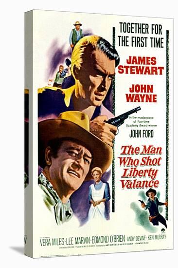 The Man Who Shot Liberty Valance, James Stewart, John Wayne, Vera Miles, 1962-null-Stretched Canvas