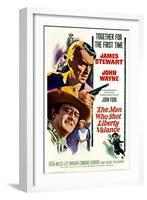 The Man Who Shot Liberty Valance, James Stewart, John Wayne, Vera Miles, 1962-null-Framed Art Print