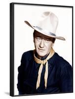 THE MAN WHO SHOT LIBERTY VALANCE, John Wayne, 1962-null-Framed Photo