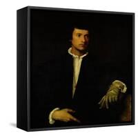 The Man with a Glove, circa 1520-Titian (Tiziano Vecelli)-Framed Stretched Canvas