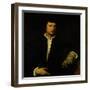 The Man with a Glove, circa 1520-Titian (Tiziano Vecelli)-Framed Giclee Print