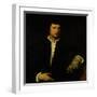 The Man with a Glove, circa 1520-Titian (Tiziano Vecelli)-Framed Giclee Print