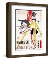 The Man with a Movie Camera, 1929-null-Framed Art Print