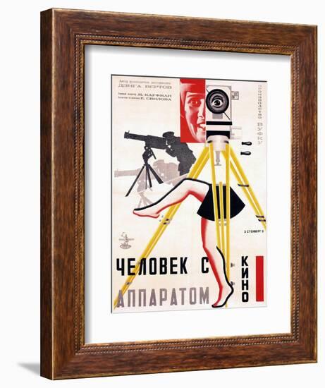 The Man with a Movie Camera, 1929-null-Framed Art Print