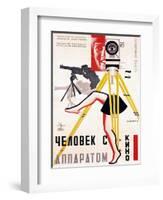 The Man with a Movie Camera, 1929-null-Framed Art Print