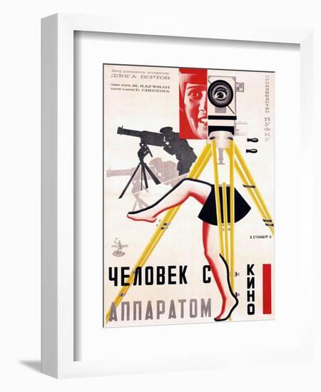 The Man with a Movie Camera, 1929-null-Framed Art Print