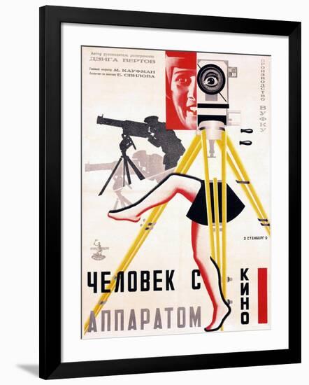 The Man with a Movie Camera, 1929-null-Framed Art Print