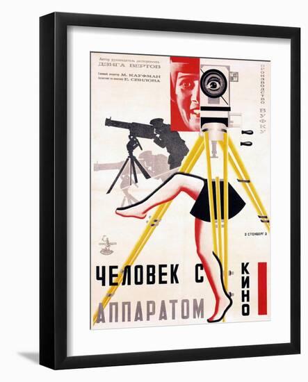 The Man with a Movie Camera, 1929-null-Framed Art Print