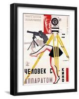 The Man with a Movie Camera, 1929-null-Framed Art Print