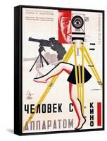 The Man with a Movie Camera, 1929-null-Framed Stretched Canvas