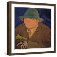 The Man with the Canary-Gino Rossi-Framed Giclee Print