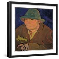 The Man with the Canary-Gino Rossi-Framed Giclee Print