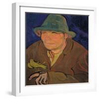 The Man with the Canary-Gino Rossi-Framed Giclee Print