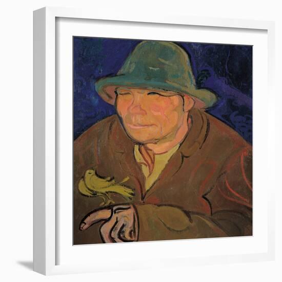 The Man with the Canary-Gino Rossi-Framed Giclee Print