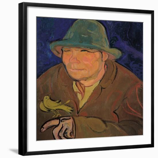 The Man with the Canary-Gino Rossi-Framed Giclee Print