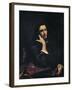 The Man with the Leather Belt, Portrait of the Artist, c.1846-Gustave Courbet-Framed Giclee Print