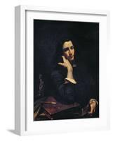 The Man with the Leather Belt, Portrait of the Artist, c.1846-Gustave Courbet-Framed Giclee Print