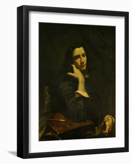 The Man with the Leather Belt, Self-Portrait, 1846-Gustave Courbet-Framed Giclee Print