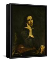 The Man with the Leather Belt, Self-Portrait, 1846-Gustave Courbet-Framed Stretched Canvas