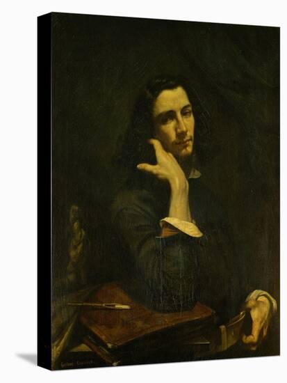 The Man with the Leather Belt, Self-Portrait, 1846-Gustave Courbet-Stretched Canvas