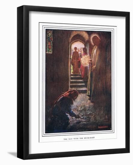 The Man with the Muck Rake-John Byam Liston Shaw-Framed Giclee Print